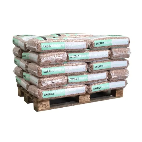 Bruine Houtpellets halve pallet